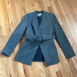 Plaid belted Calvin Klein blazer, size 4